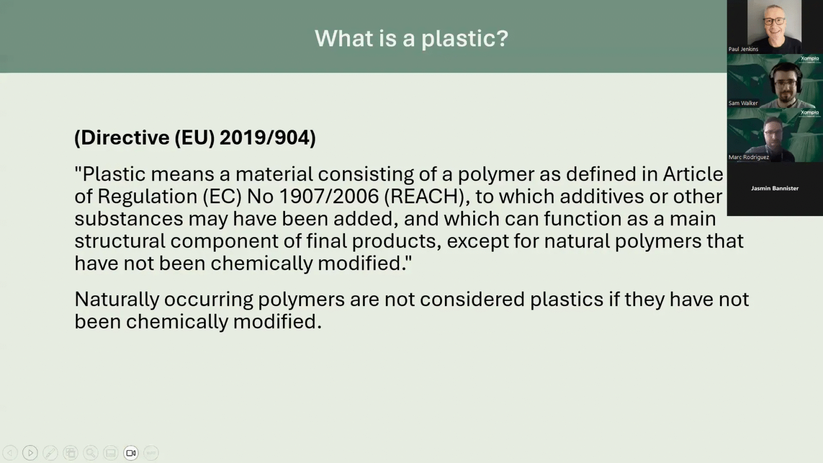 Mark Rodriguez discussing the definition of plastic