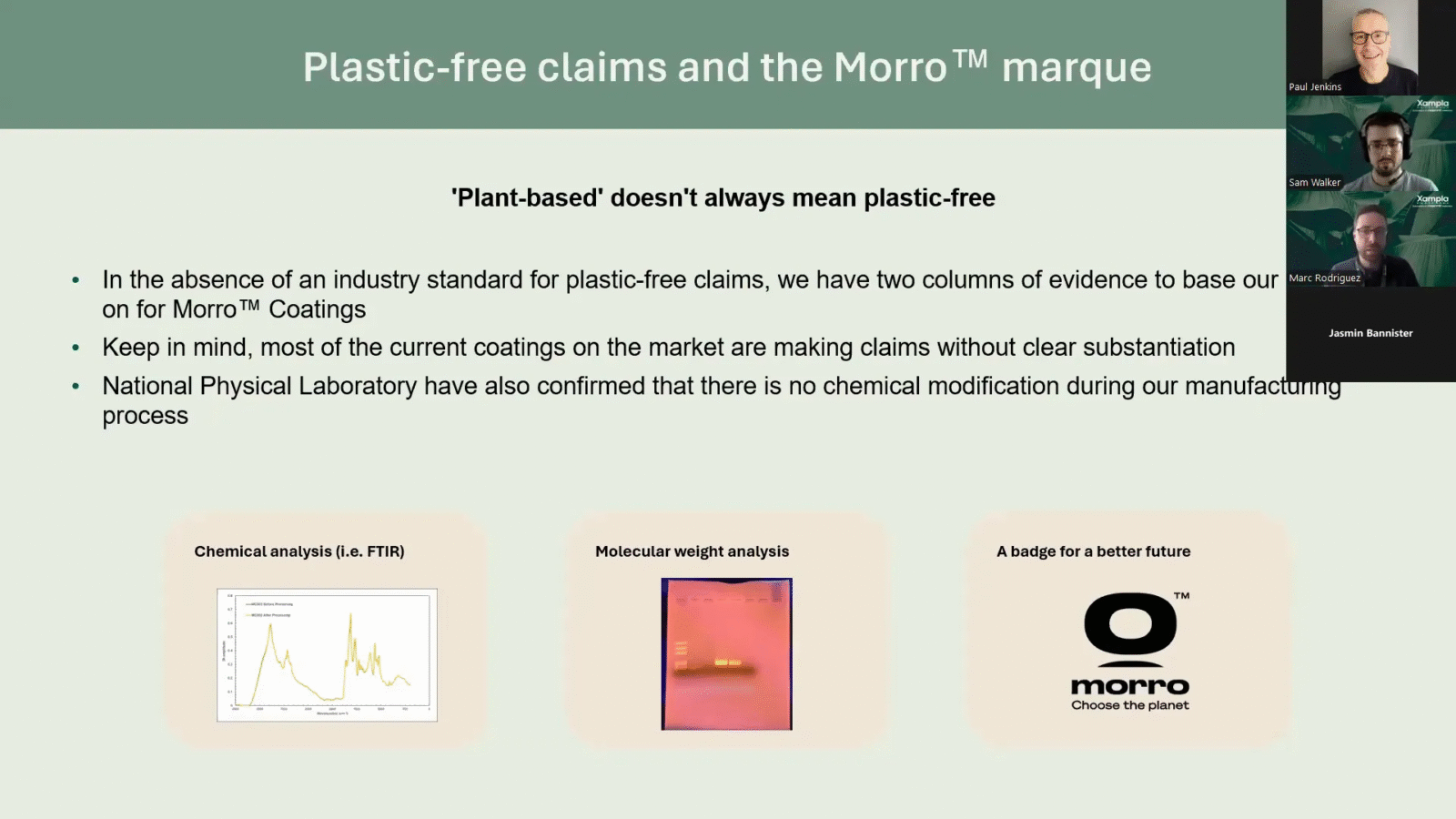 Sam Walker discussing transparency in sustainable packaging