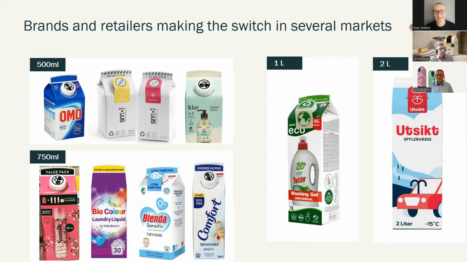 DPAC cartons on Scandinavian supermarket shelves